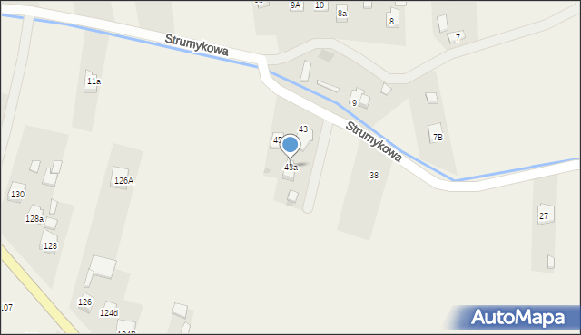Szczerców, Strumykowa, 43a, mapa Szczerców
