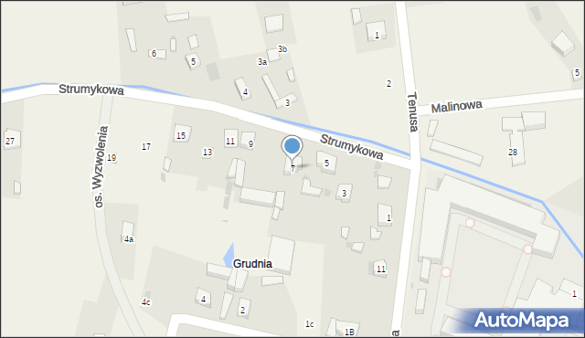 Szczerców, Strumykowa, 7, mapa Szczerców