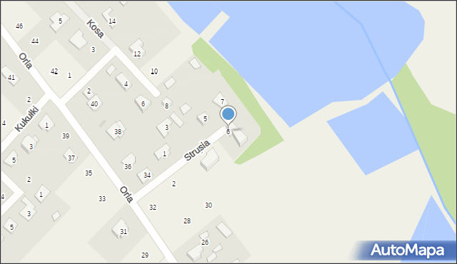 Szczęsne, Strusia, 6, mapa Szczęsne