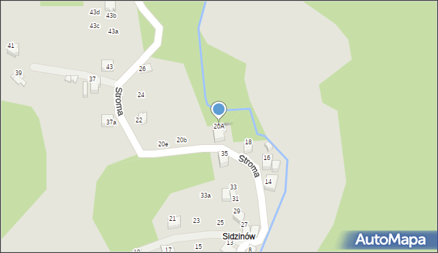 Szczyrk, Stroma, 20A, mapa Szczyrk