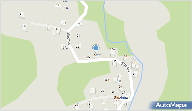 Szczyrk, Stroma, 20b, mapa Szczyrk