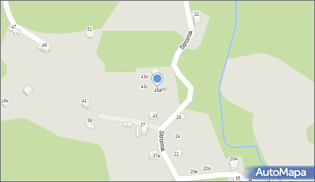 Szczyrk, Stroma, 43a, mapa Szczyrk