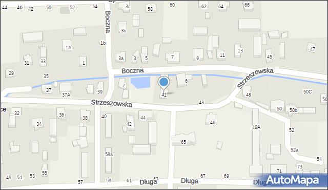 Szewce, Strzeszowska, 41, mapa Szewce