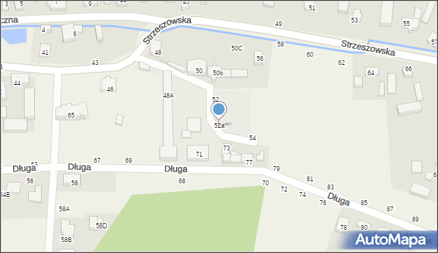 Szewce, Strzeszowska, 52a, mapa Szewce