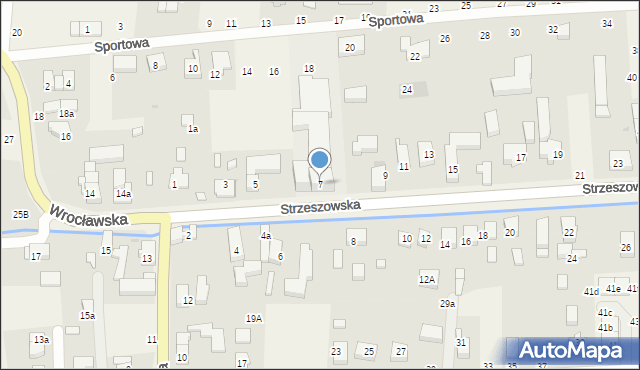 Szewce, Strzeszowska, 7, mapa Szewce