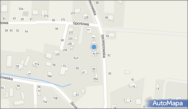 Szewce, Strzeszowska, 71, mapa Szewce