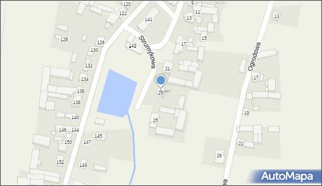 Szewce, Strumykowa, 23, mapa Szewce