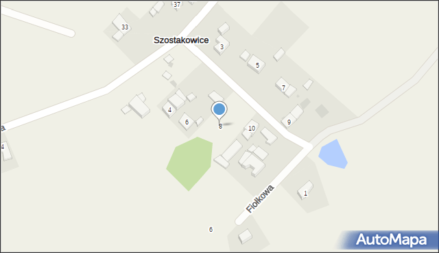 Szostakowice, Storczykowa, 8, mapa Szostakowice