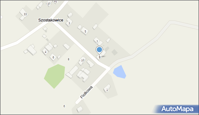 Szostakowice, Storczykowa, 9, mapa Szostakowice