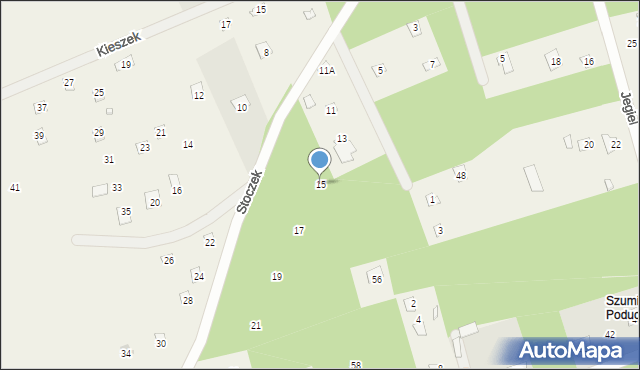 Szumin, Stoczek, 15, mapa Szumin