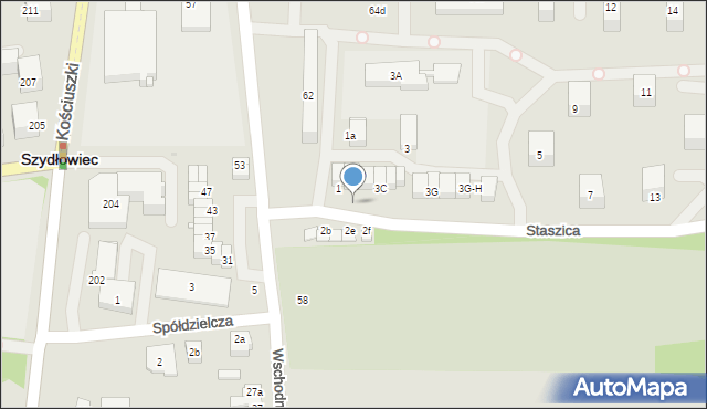 Szydłowiec, Staszica Stanisława, 2, mapa Szydłowiec