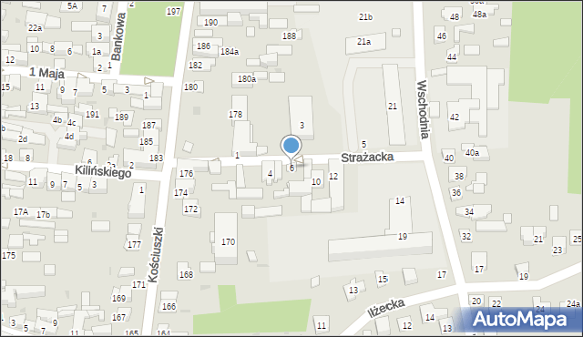 Szydłowiec, Strażacka, 6, mapa Szydłowiec