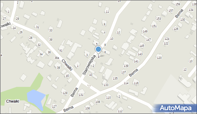 Tarnobrzeg, Starowiejska, 4, mapa Tarnobrzegu