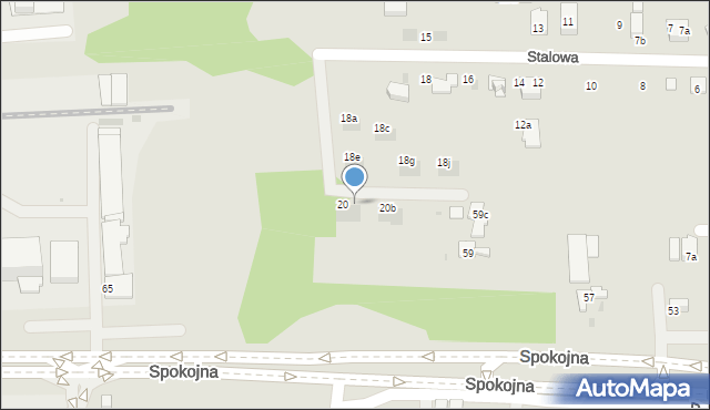 Tarnów, Stalowa, 20a, mapa Tarnów