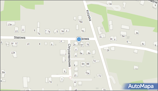 Tarnów, Stalowa, 2a, mapa Tarnów