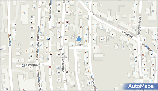 Tarnów, Starowolskiego Szymona, 20A, mapa Tarnów