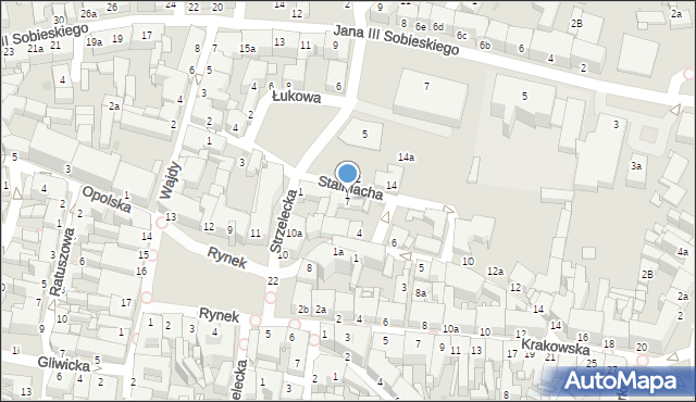 Tarnowskie Góry, Stalmacha Pawła, 7, mapa Tarnowskie Góry