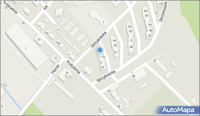 Tarnowskie Góry, Strzybnicka, 2b, mapa Tarnowskie Góry