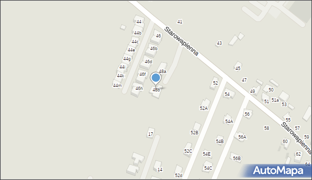 Tarnowskie Góry, Starowapienna, 48b, mapa Tarnowskie Góry