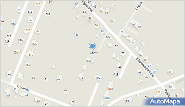 Tarnowskie Góry, Starowapienna, 68C, mapa Tarnowskie Góry
