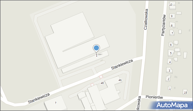 Tczew, Stankiewicza Mamerta, kpt., 1, mapa Tczew