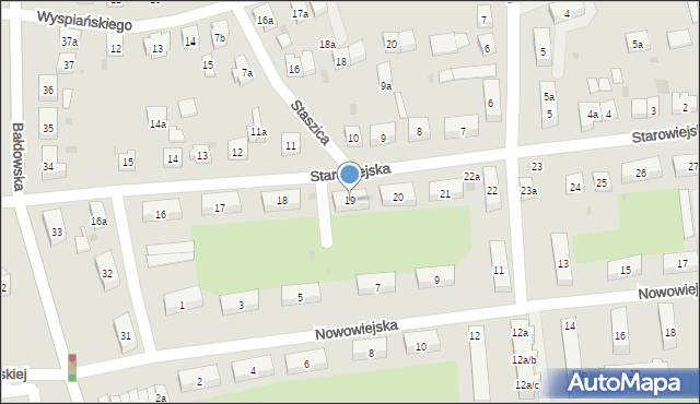 Tczew, Starowiejska, 19, mapa Tczew