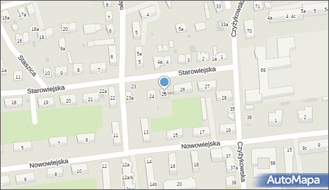 Tczew, Starowiejska, 25, mapa Tczew
