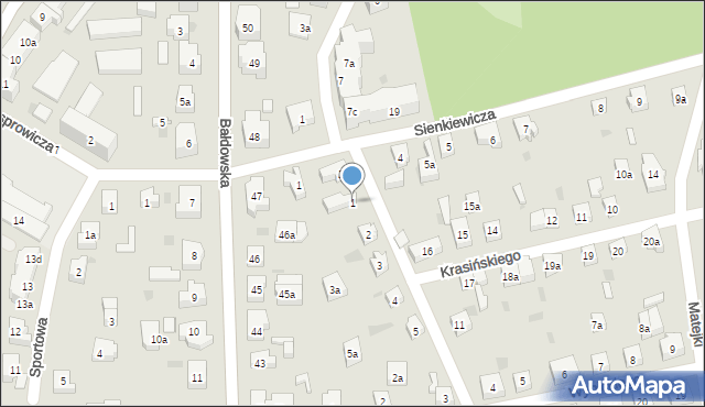 Tczew, Staszica Stanisława, 1, mapa Tczew