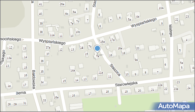 Tczew, Staszica Stanisława, 7a, mapa Tczew