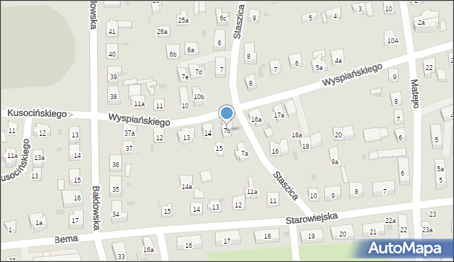 Tczew, Staszica Stanisława, 7b, mapa Tczew