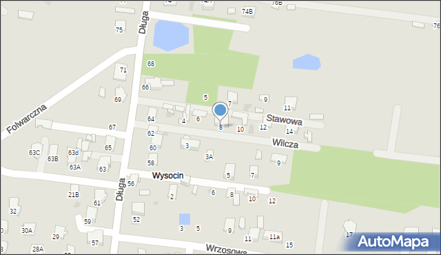 Tłuszcz, Stawowa, 8, mapa Tłuszcz