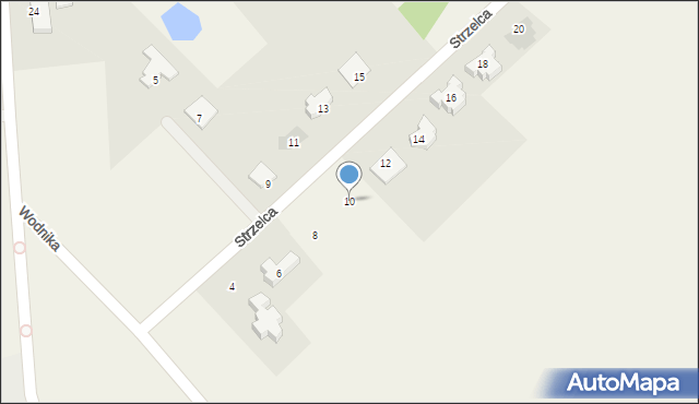 Tomaszkowo, Strzelca, 10, mapa Tomaszkowo