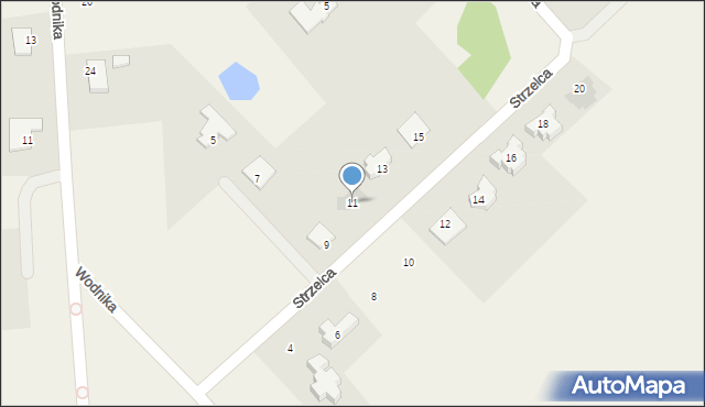 Tomaszkowo, Strzelca, 11, mapa Tomaszkowo