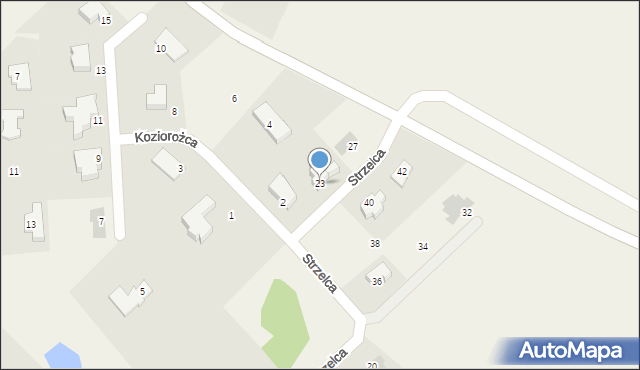 Tomaszkowo, Strzelca, 23, mapa Tomaszkowo