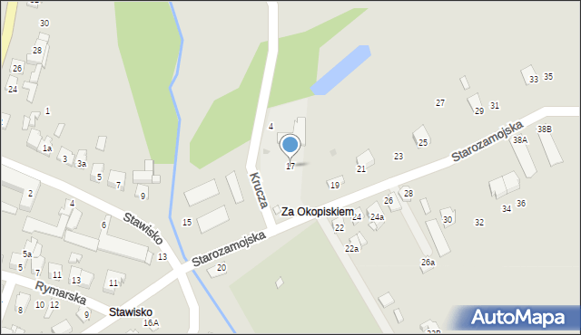 Tomaszów Lubelski, Starozamojska, 17, mapa Tomaszów Lubelski