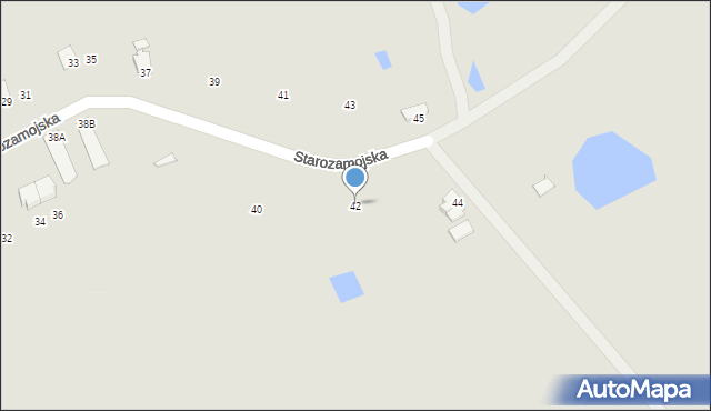 Tomaszów Lubelski, Starozamojska, 42, mapa Tomaszów Lubelski