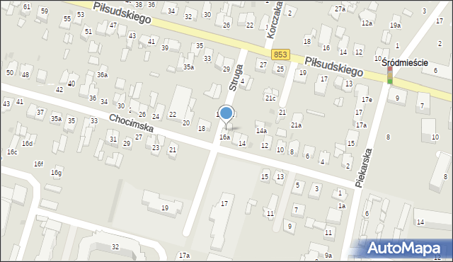 Tomaszów Lubelski, Struga, 2a, mapa Tomaszów Lubelski