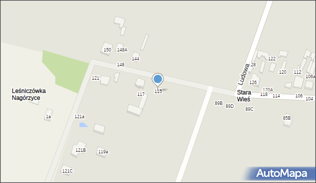 Tomaszów Mazowiecki, Starowiejska, 115, mapa Tomaszów Mazowiecki