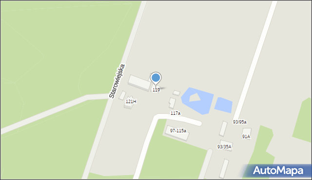 Tomaszów Mazowiecki, Starowiejska, 119, mapa Tomaszów Mazowiecki