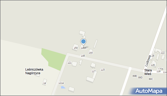 Tomaszów Mazowiecki, Starowiejska, 148A, mapa Tomaszów Mazowiecki