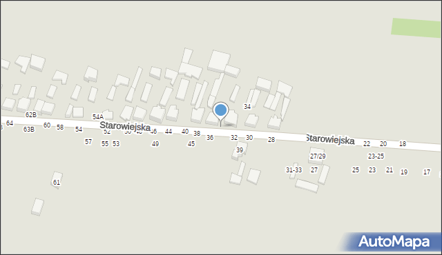 Tomaszów Mazowiecki, Starowiejska, 36A, mapa Tomaszów Mazowiecki