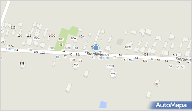 Tomaszów Mazowiecki, Starowiejska, 76, mapa Tomaszów Mazowiecki