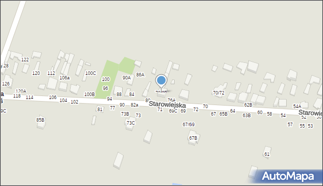 Tomaszów Mazowiecki, Starowiejska, 78/80, mapa Tomaszów Mazowiecki