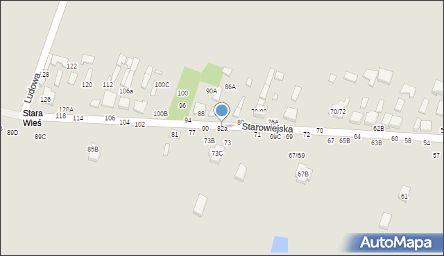 Tomaszów Mazowiecki, Starowiejska, 82a, mapa Tomaszów Mazowiecki
