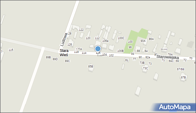 Tomaszów Mazowiecki, Starowiejska, 85A, mapa Tomaszów Mazowiecki