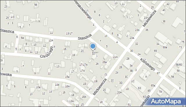Tomaszów Mazowiecki, Staszica Stanisława, 22, mapa Tomaszów Mazowiecki
