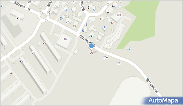 Tomaszów Mazowiecki, Strzelecka, 20, mapa Tomaszów Mazowiecki