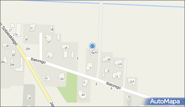 Topolin, Stefana Batorego, 7A, mapa Topolin