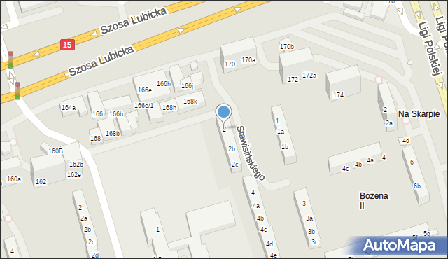 Toruń, Stawisińskiego Tomasza, 2, mapa Torunia