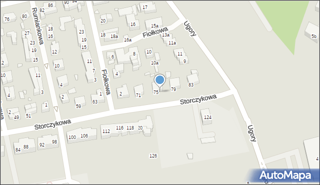Toruń, Storczykowa, 77, mapa Torunia